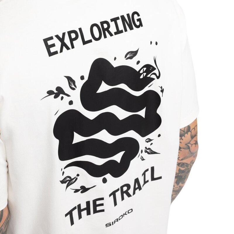 Bărbați relaxat se potrivesc mâneci scurte bikepacking T-shirt Exploring Sand