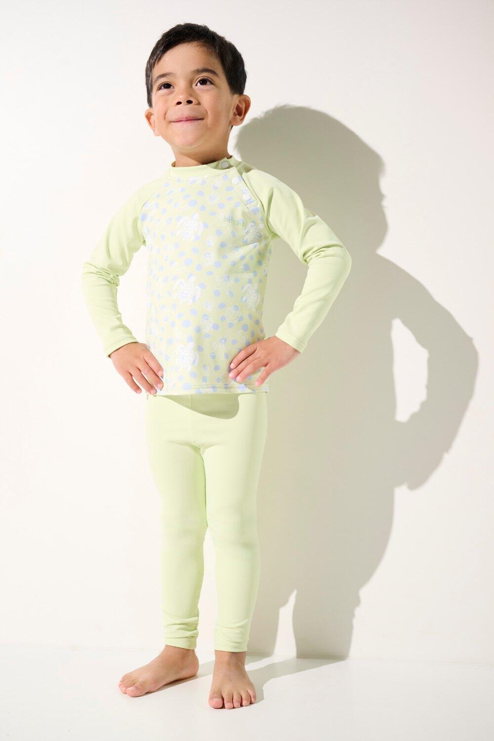 T-shirt de bain anti-UV Enfant (2-4 ans) Vert, Samoa, UPF 50+ 5/5