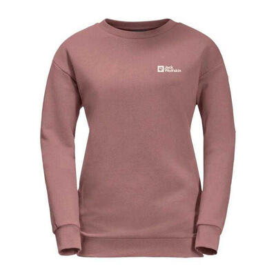 Dames essential sweatshirt met ronde hals (roze)