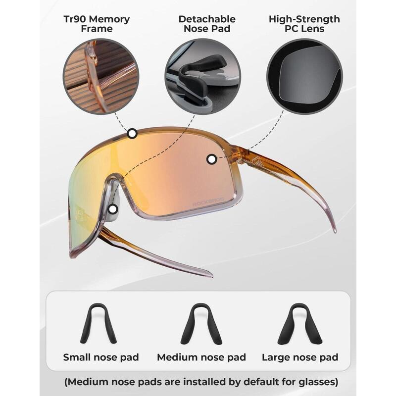 Ochelari ROCKBROS polarizați fotocromatici pentru ciclism