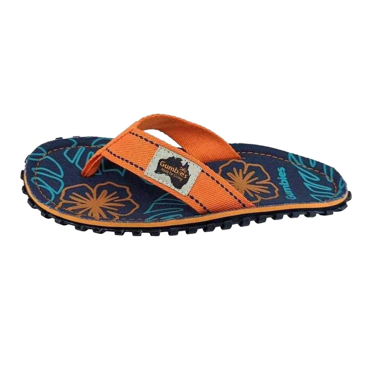 Teenslippers Heren Islander Flowers (Oranje) 4/6