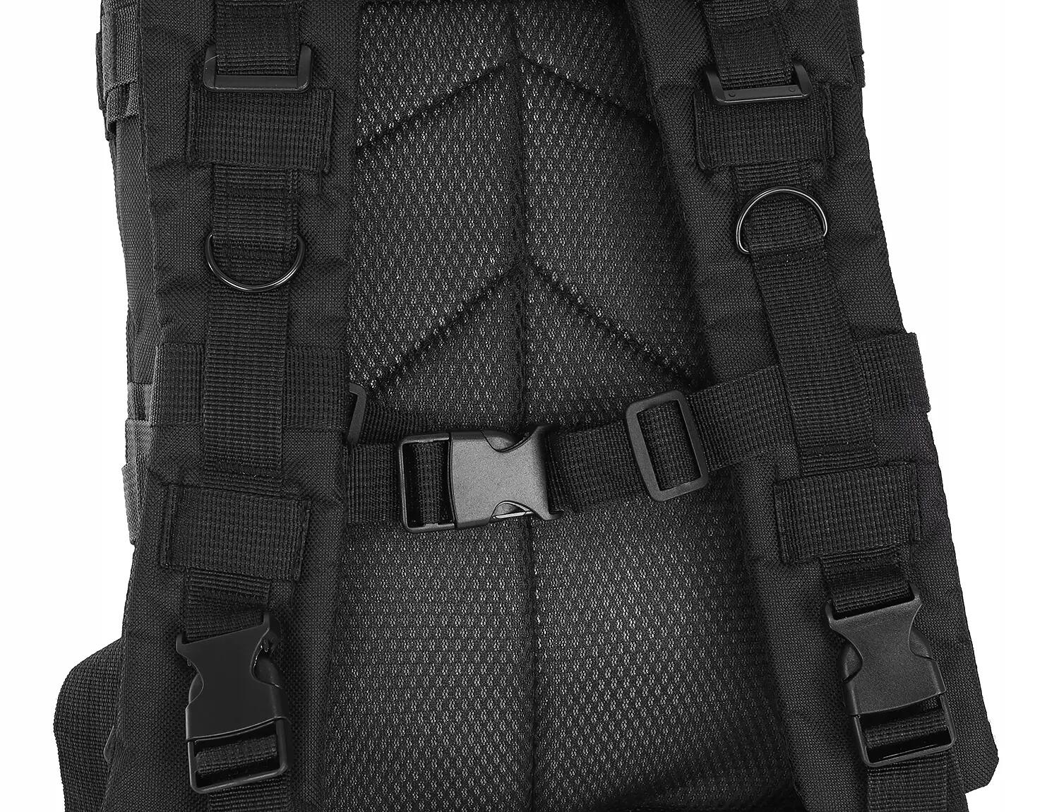 Ghiozdan militar, bretele reglabile, capacitate 30 L, negru, 20x29x45cm 4/7