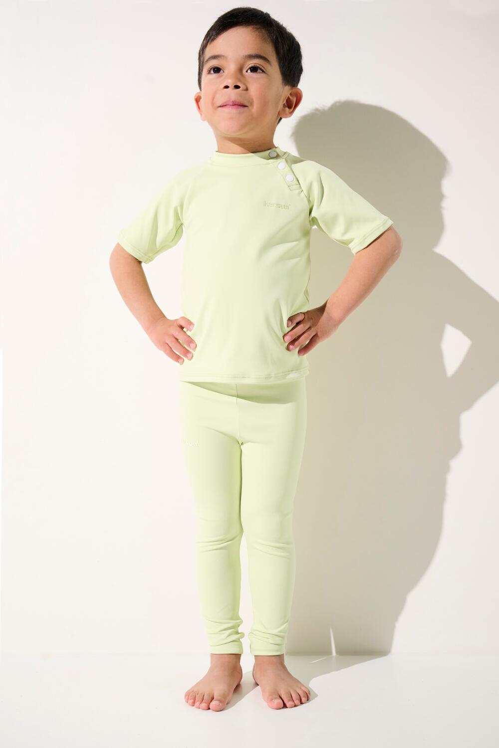 T-shirt de bain anti-UV manches courtes Enfant (2-4 ans) Vert, Samoa 6/7