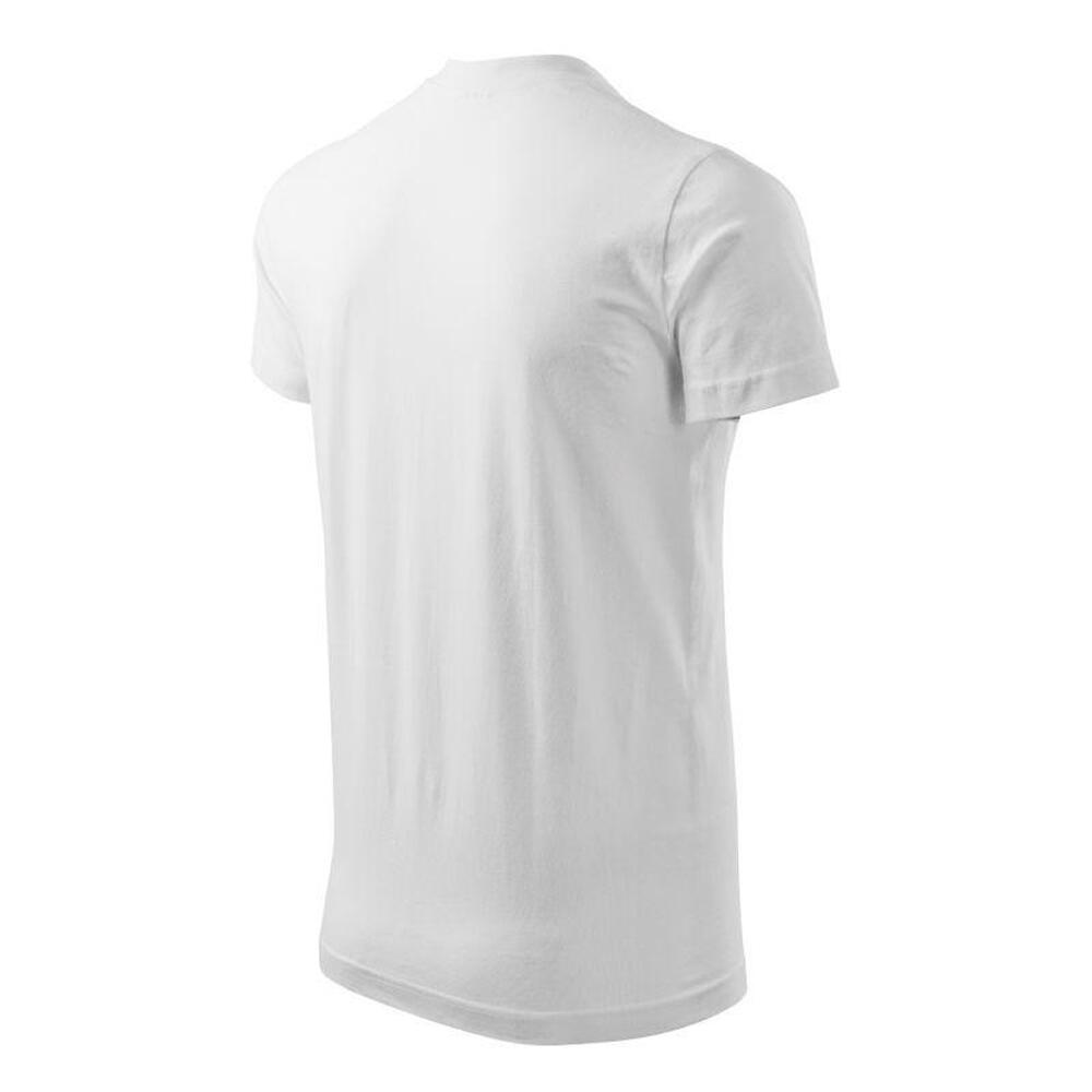 Unisex Adult Zwaargewicht V Hals Tshirt (Wit) 2/3