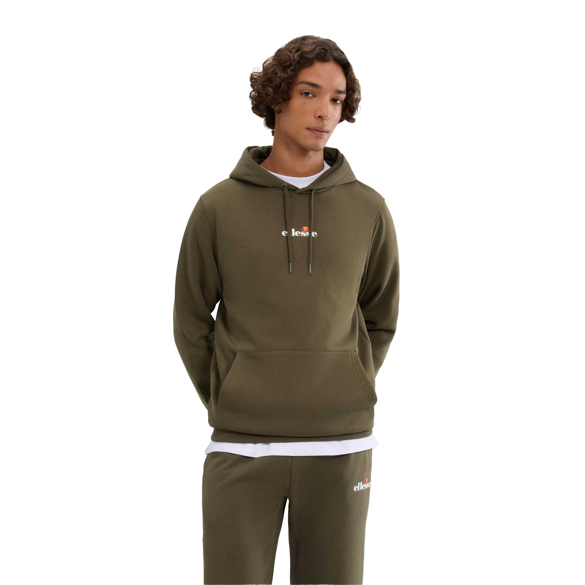 Felpa Con Cappuccio Uomo Ellesse Pershuta 2 Verde Kaki 3/4