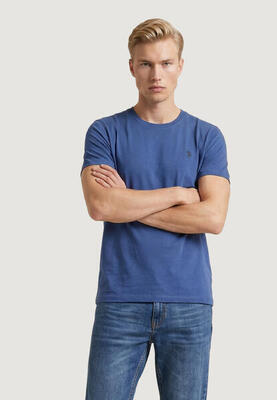 Crop top t-shirt mick-basic heren donkerblauw