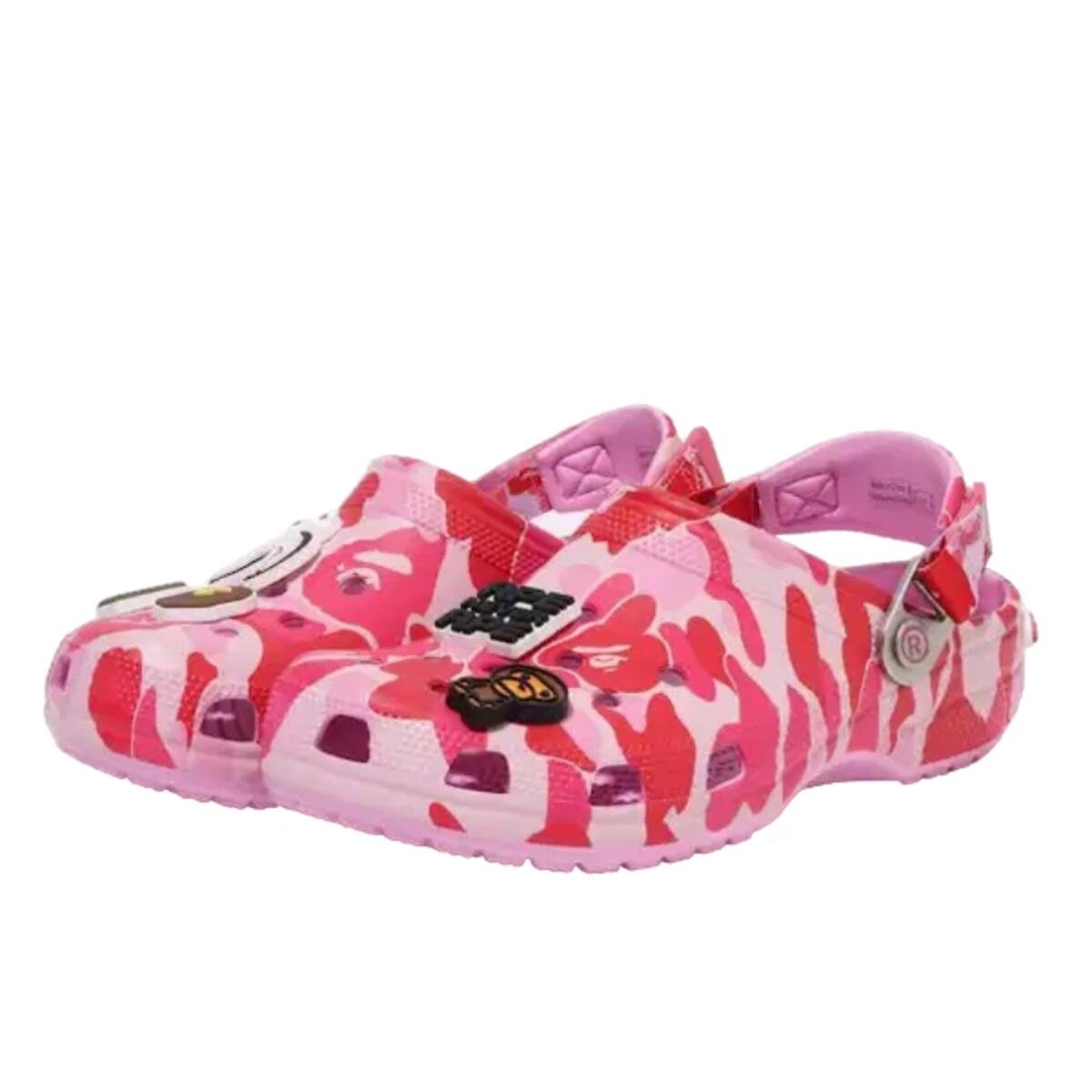 Chaussures  Classic Clog A Bathing Ape ABC Camo Pink 2/4