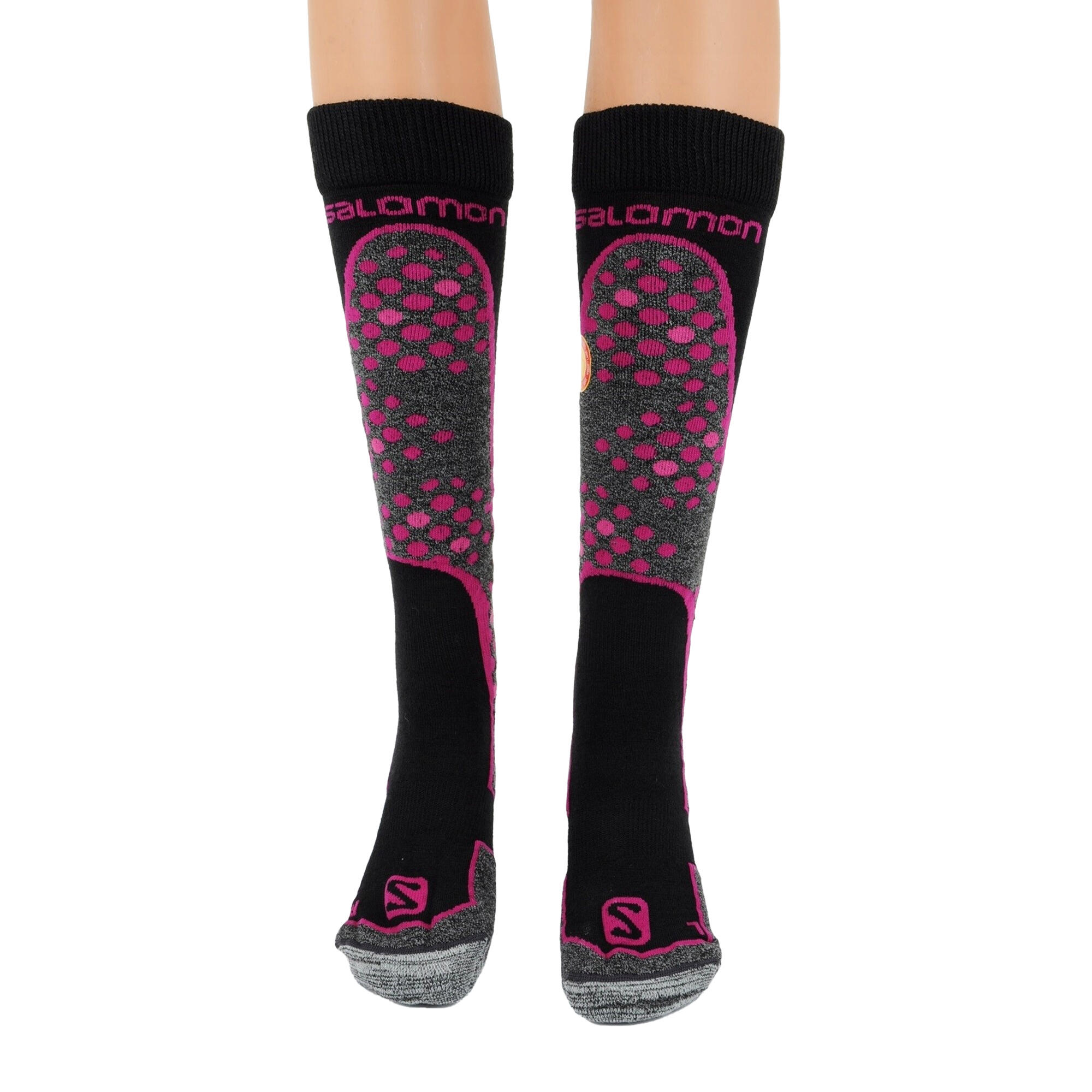 Calze Da Sci Snowboard Adulto Unisex Salomon Nero Rosa 3/5