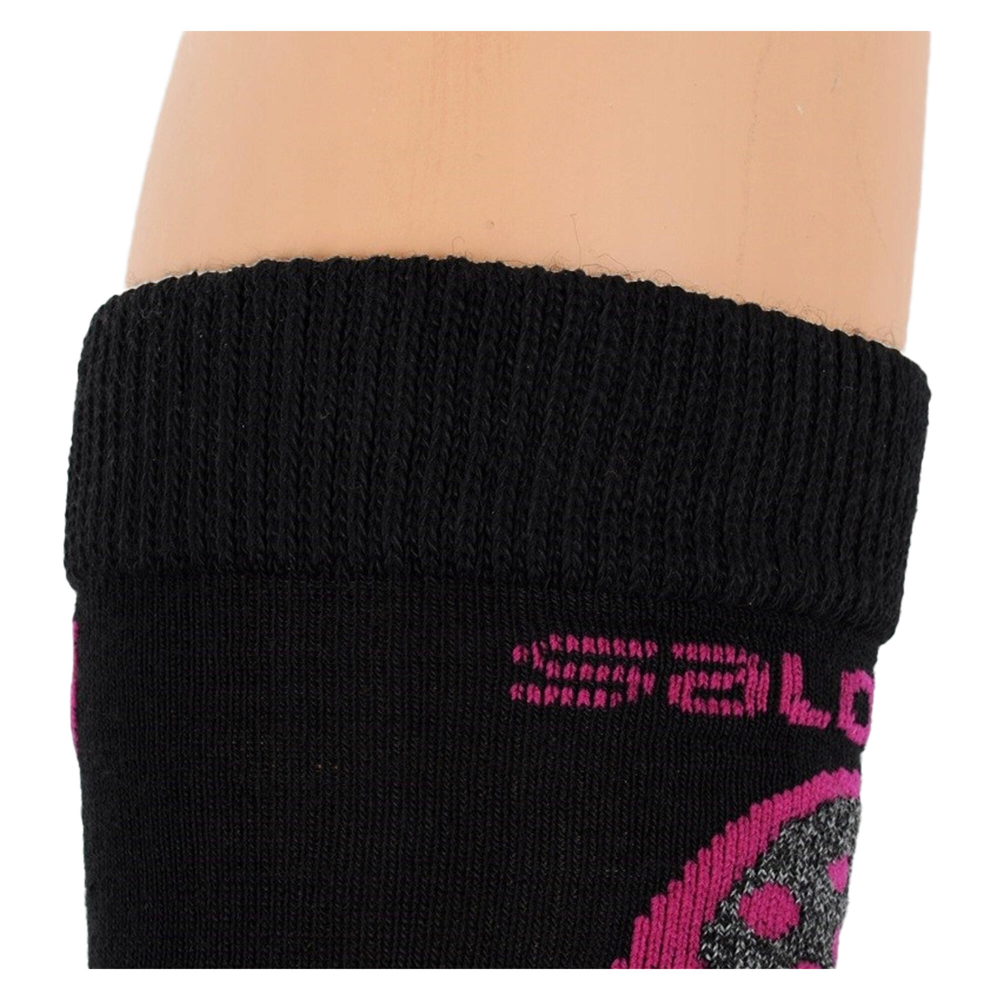 Calze Da Sci Snowboard Adulto Unisex Salomon Nero Rosa 4/5