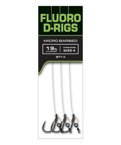 Montages FOX Carp Ready Rigs Fluoro D-Rig (lot de 3)