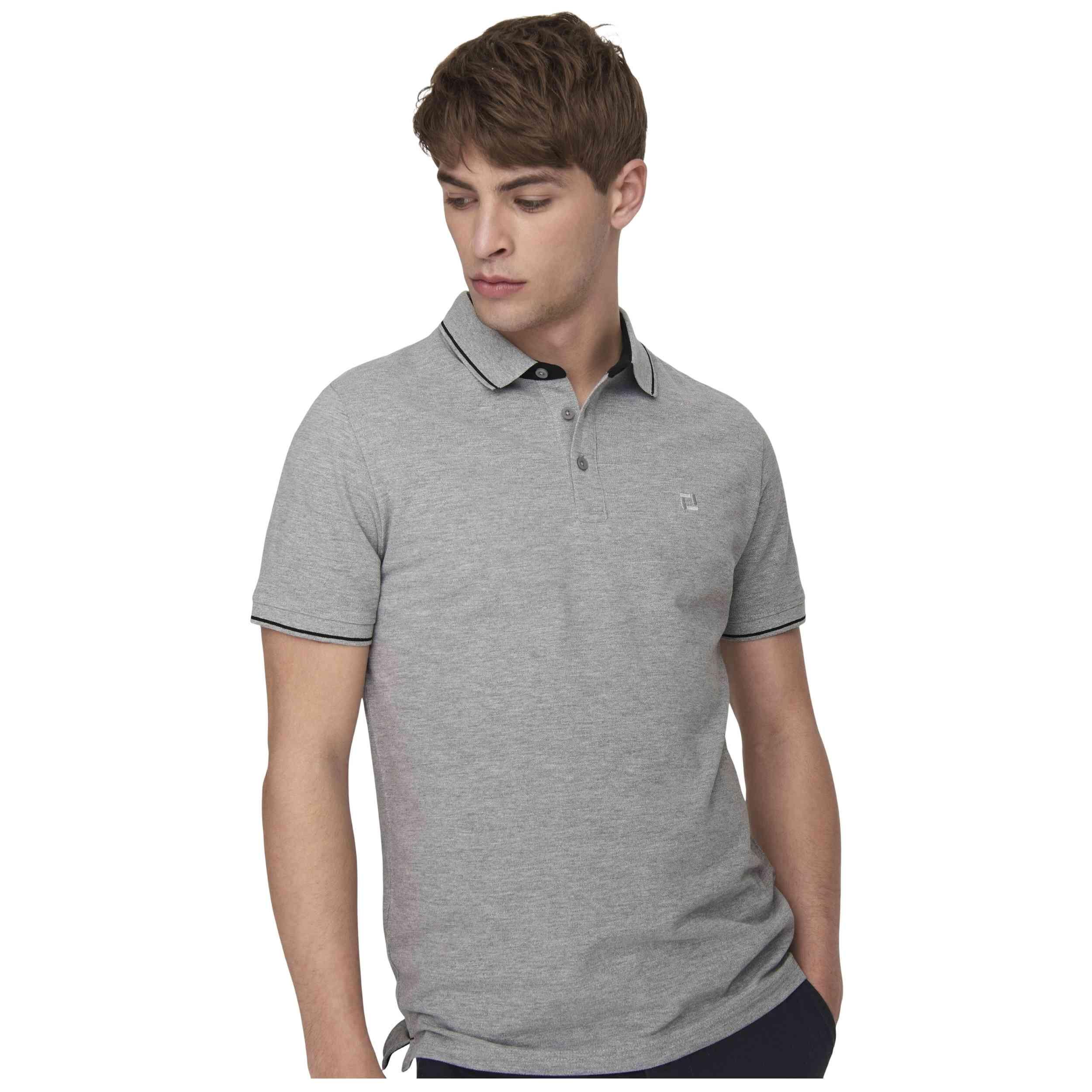 Polo a maniche corte Only & sons modello 22024827-LIGHTGREYMELANGE per uomini 5/5