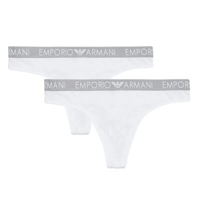 Dames logoslip (set van 2) (wit)