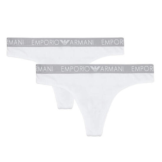 Dames logoslip (Set van 2) (Wit)