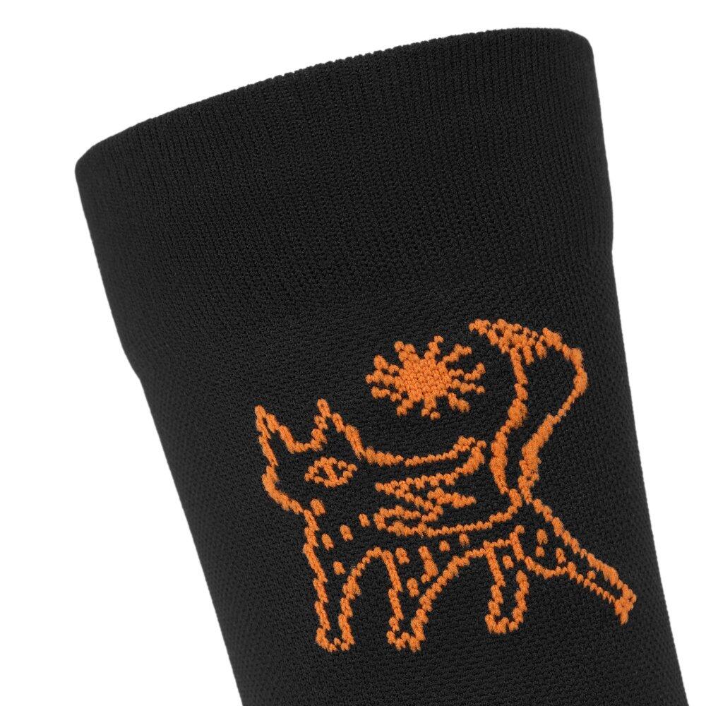 Herren und Damen Radsport Bikepacking-Crewsocken ST1 Black Schwarz 4/6