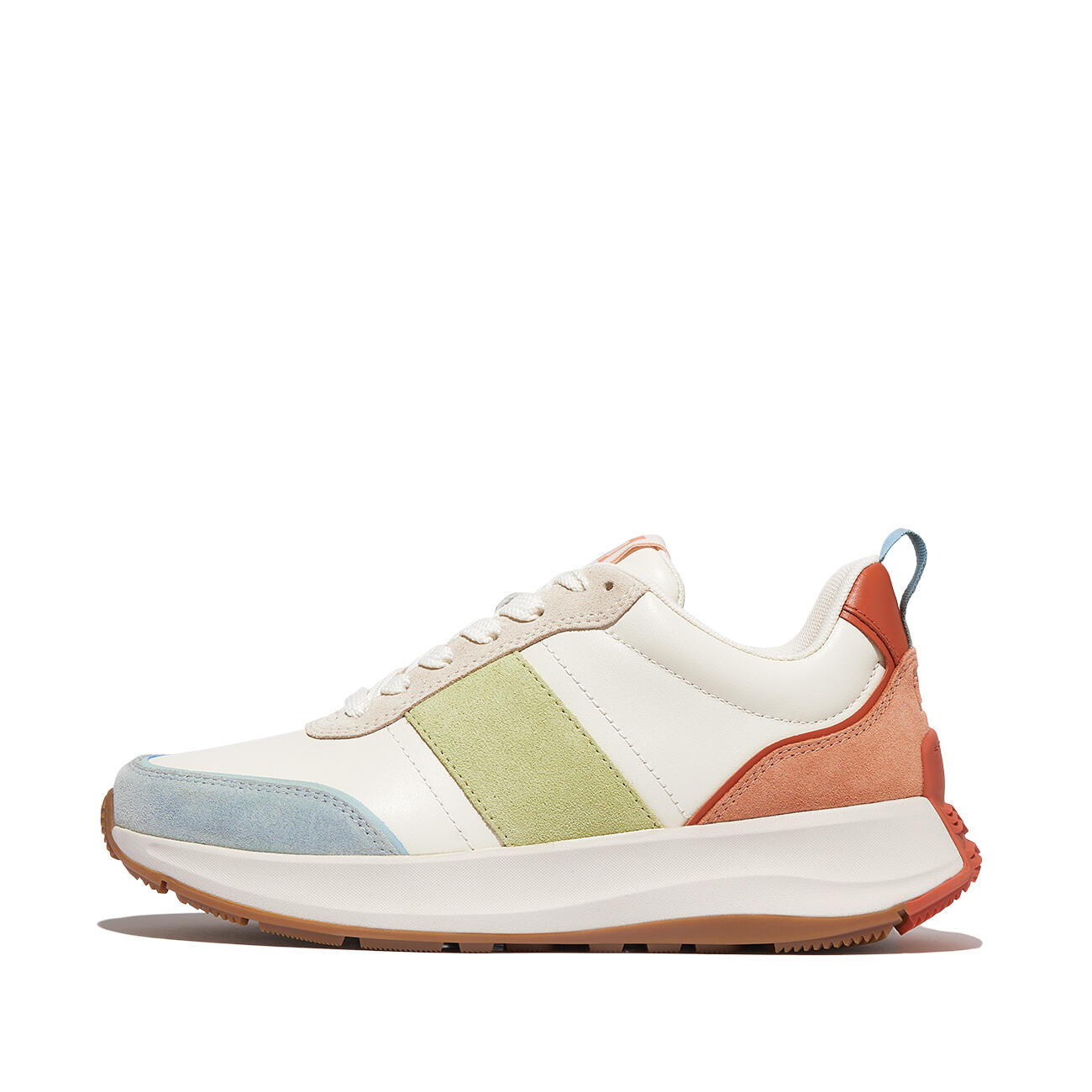 FITFLOP FitFlop F-Mode Flow Sneaker - Leather & Suede Mix V2  ABRIKOOSMIX 36 3/7