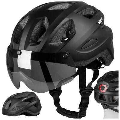 Casco bici Vayox Active VA0424 con visiera e luce LED