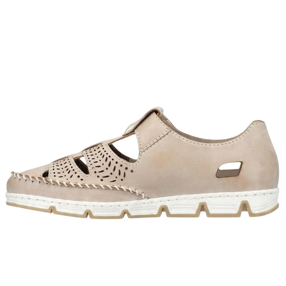 Zapato de Cuero Diseño Corte para Mujer Marrón 3/4