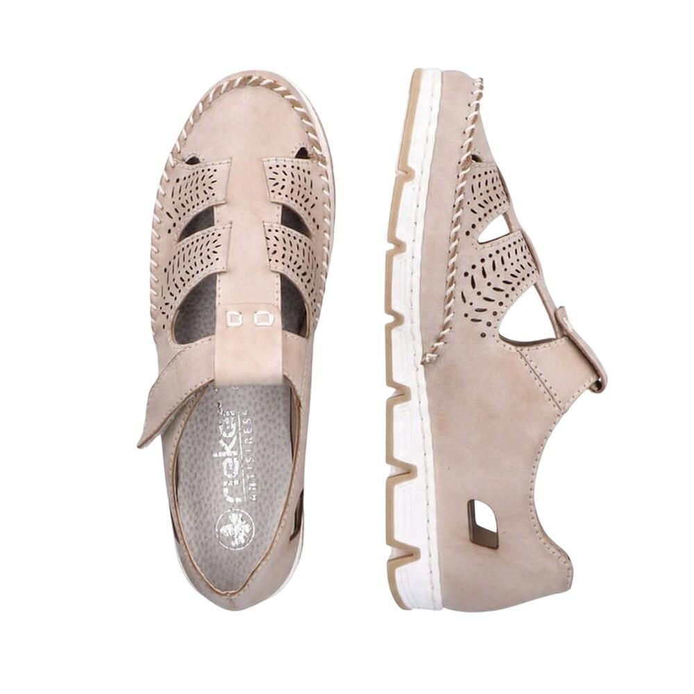 Zapato de Cuero Diseño Corte para Mujer Marrón 4/4