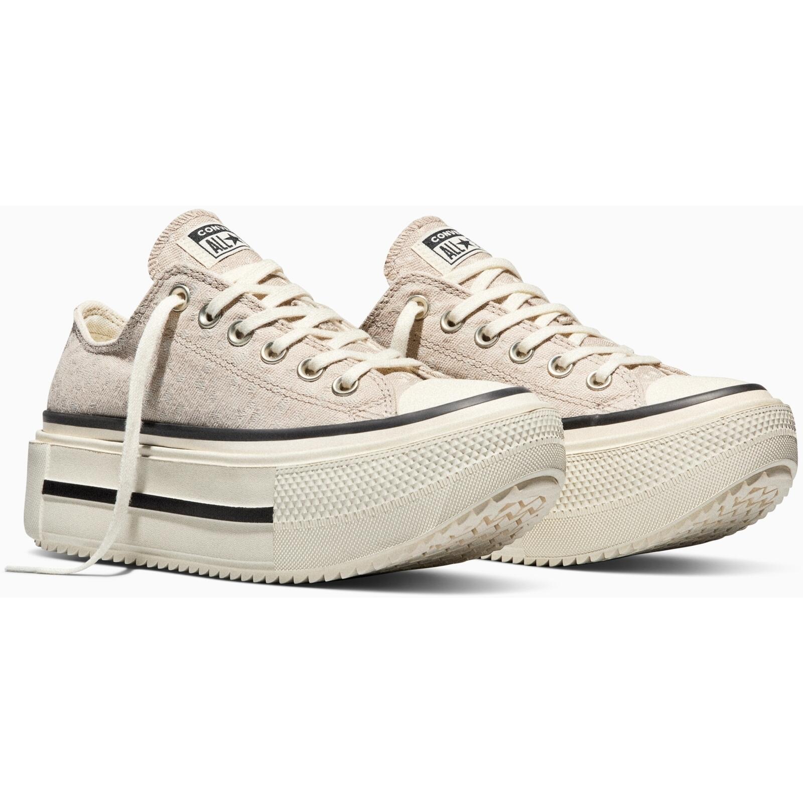 Turnschuhe Converse Ctas Double Stack, Beige, Unisex 3/5