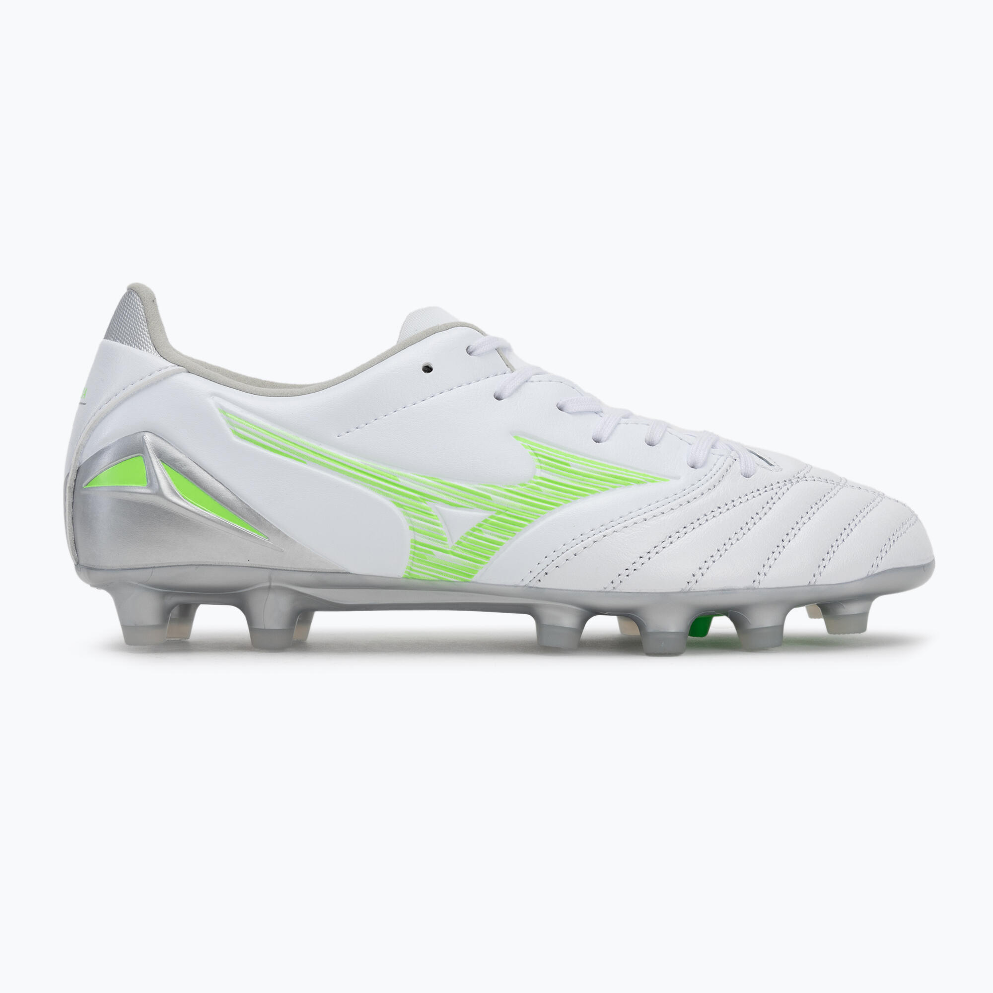 Buty piłkarskie Mizuno Morelia Neo IV Pro Md white/neon green/cool gray 3c 2/7