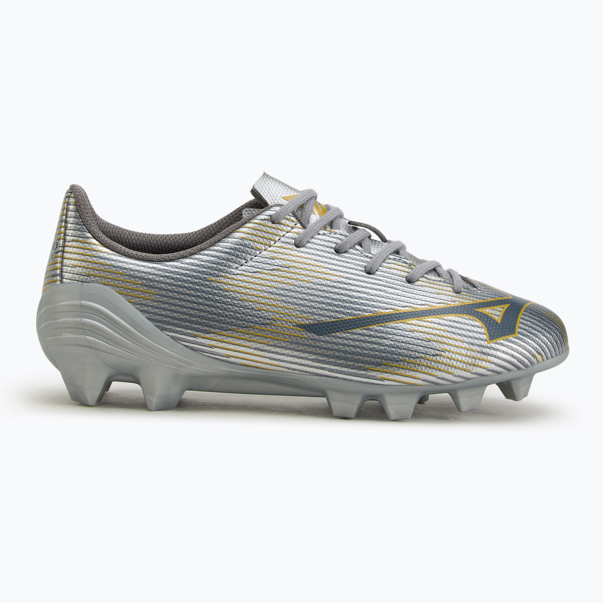 Buty piłkarskie dziecięce Mizuno α II Select Jr Md galaxy silver/8605 c/gold 2/7