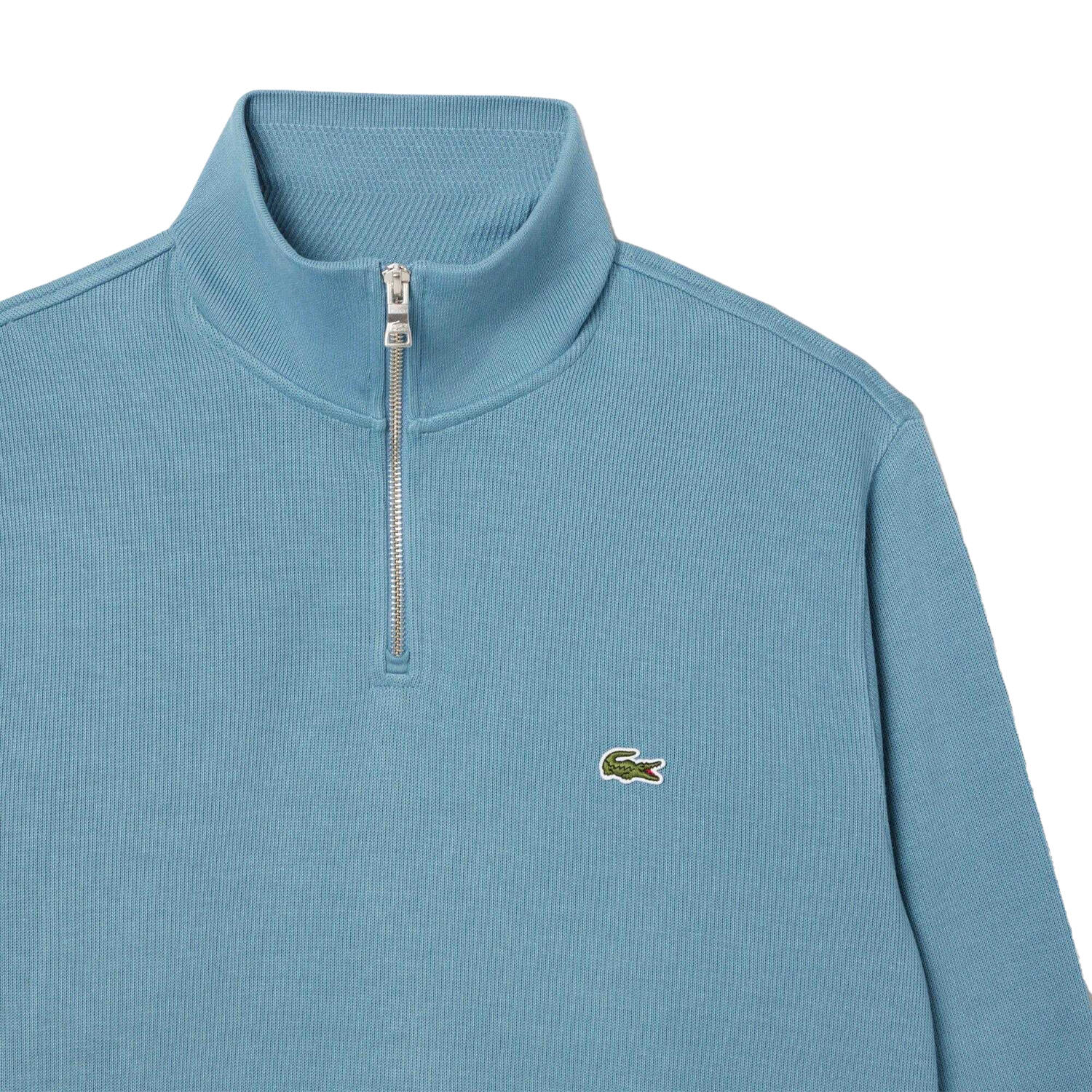 Mens Interlock Quarter Zip Sweatshirt (Blue) 2/4
