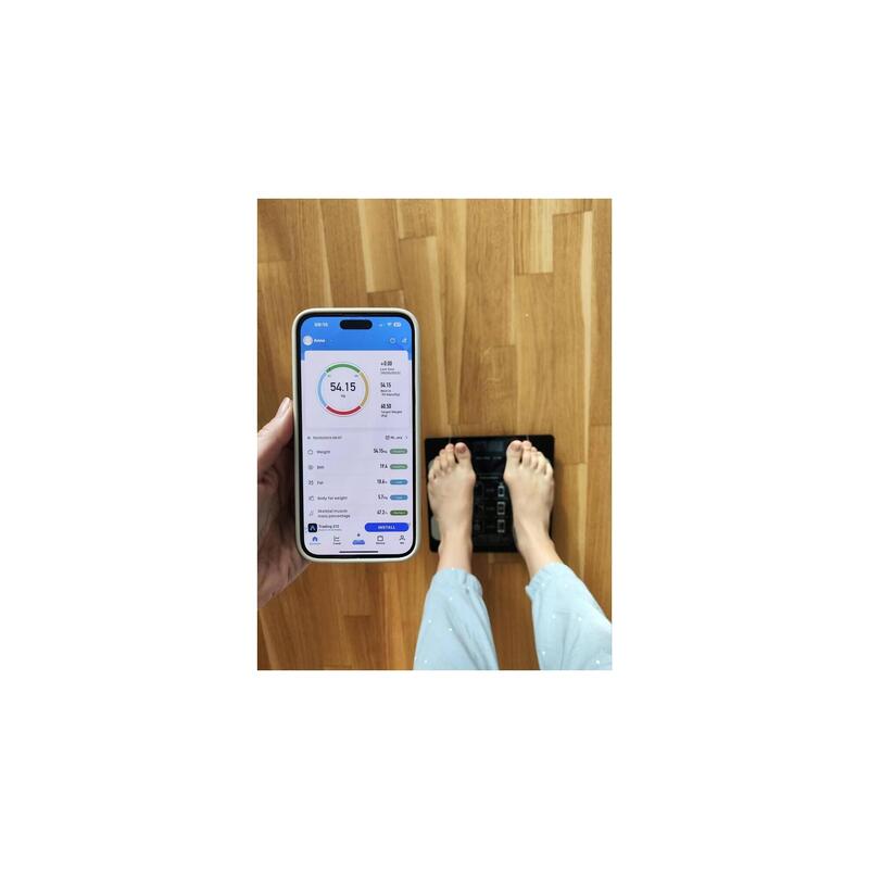 Cantar inteligent Bluetooth, analiza greutate, IMC, grasime, masa musculara, apa