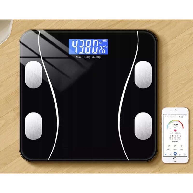 Cantar inteligent Bluetooth, analiza greutate, IMC, grasime, masa musculara, apa