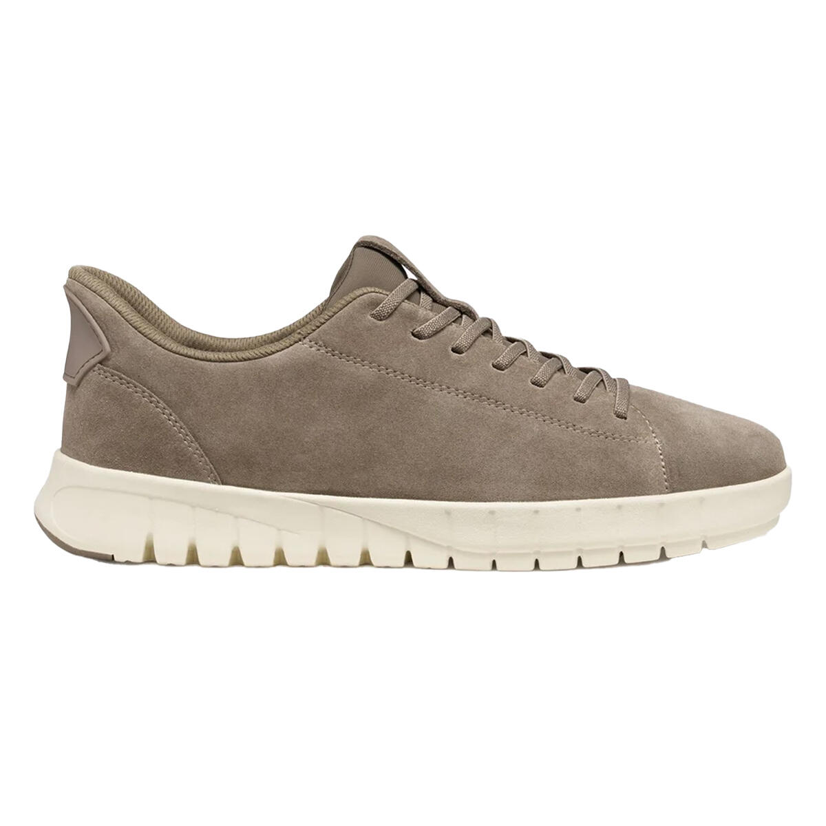 Mens Leather FlexStride Plus Trainers ( Grey) 3/4
