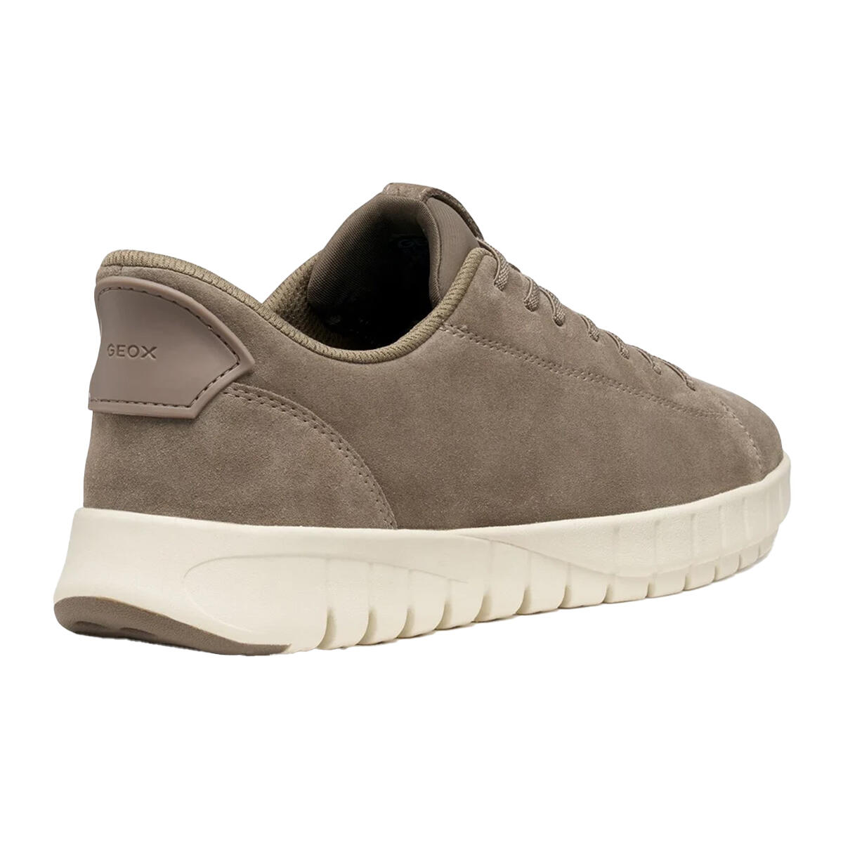 Mens Leather FlexStride Plus Trainers ( Grey) 2/4
