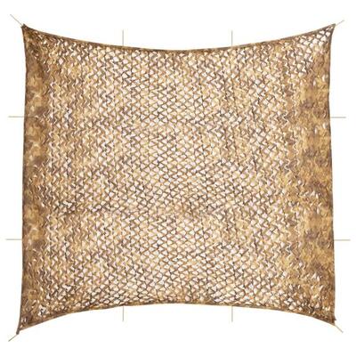 VidaXL Rete mimetica con borsa 614x581 cm colore sabbia
