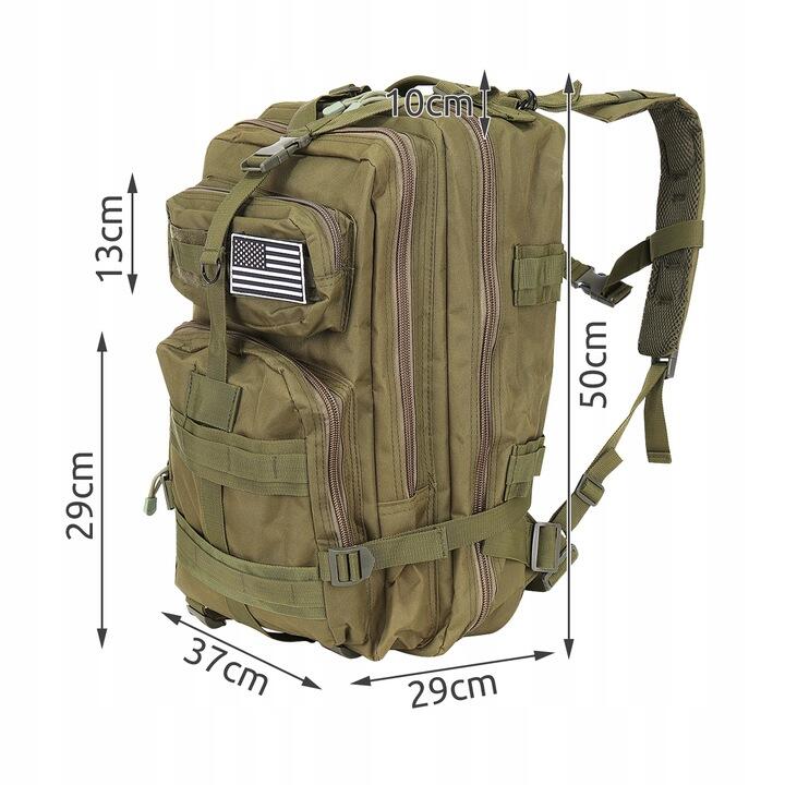 Ghiozdan militar, bretele reglabile, capacitate 38 l, camuflaj, XL , 29x37x55 cm