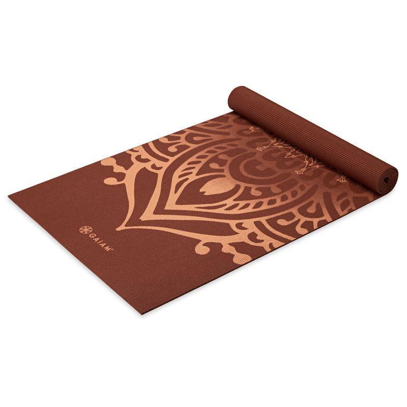 Tapis De Yoga Motif/style Cadran Solaire GO JOGI (Rouille) Taille unique 3/4