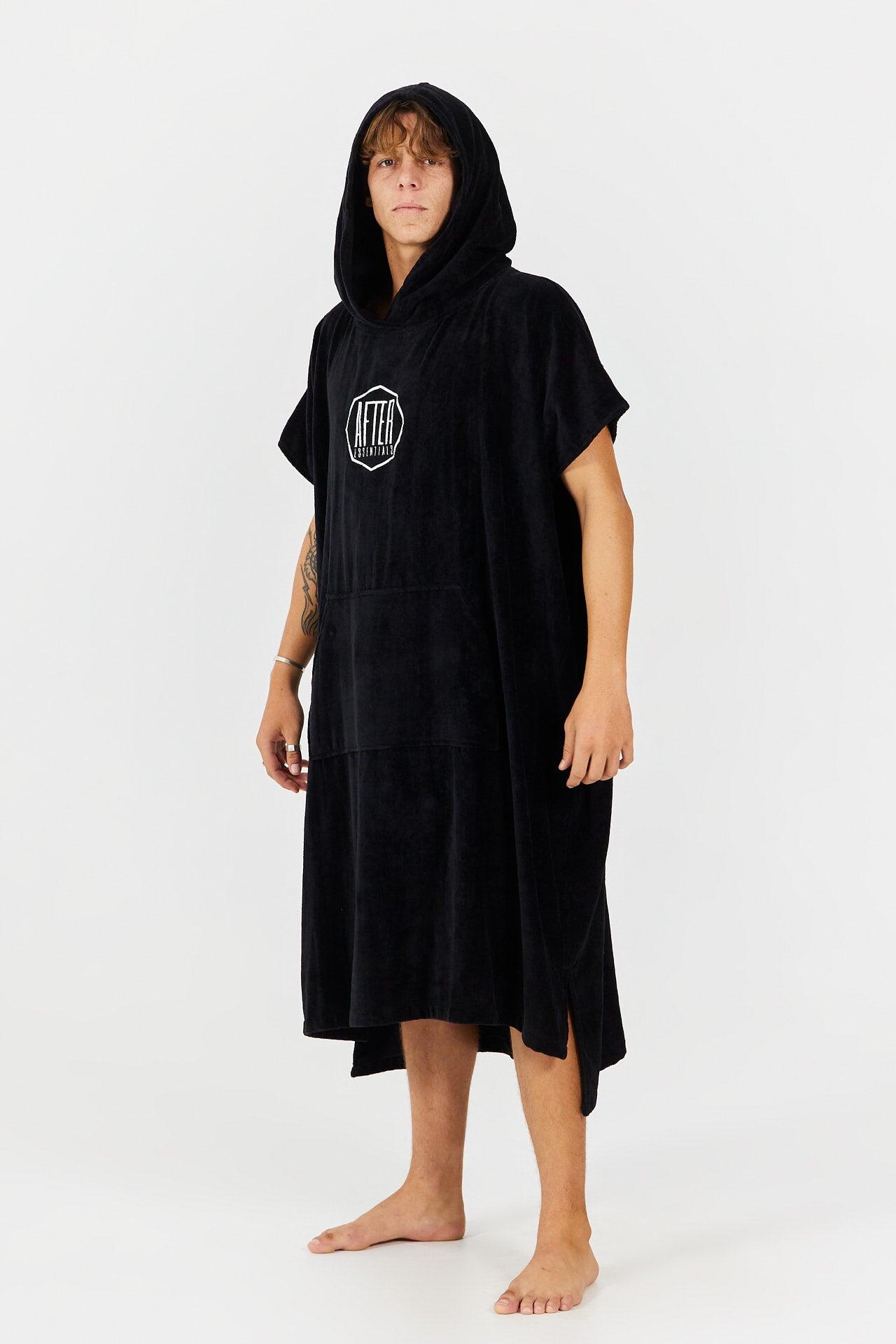 Surf Poncho für Erwachsene - Logo - Schwarz 2/4