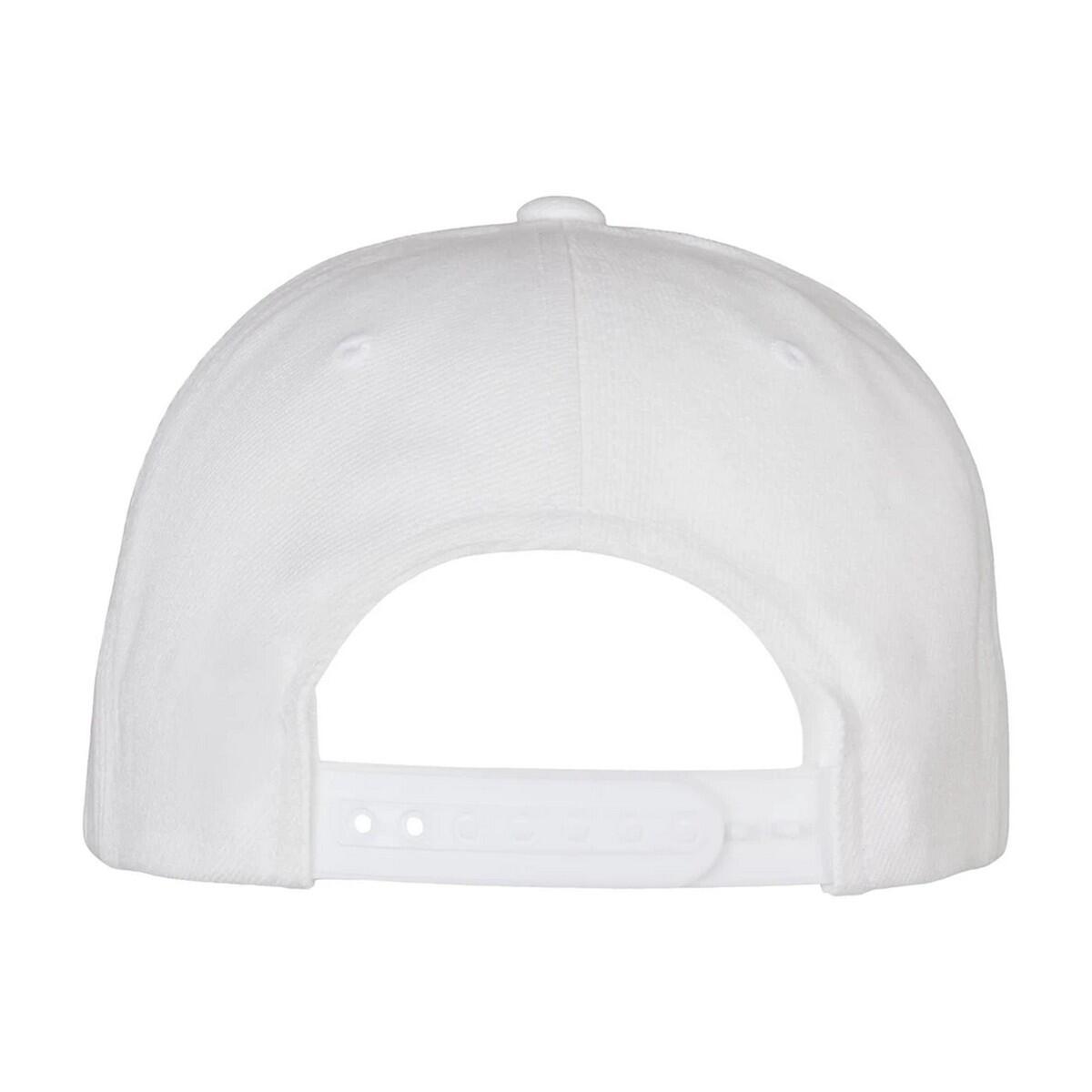 Cappellino Con Visiera Logo 5 Pannelli Adulto Unisex Flexfit Bianco 2/4