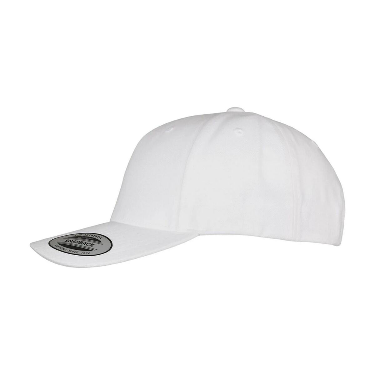 Cappellino Con Visiera Logo 5 Pannelli Adulto Unisex Flexfit Bianco 4/4