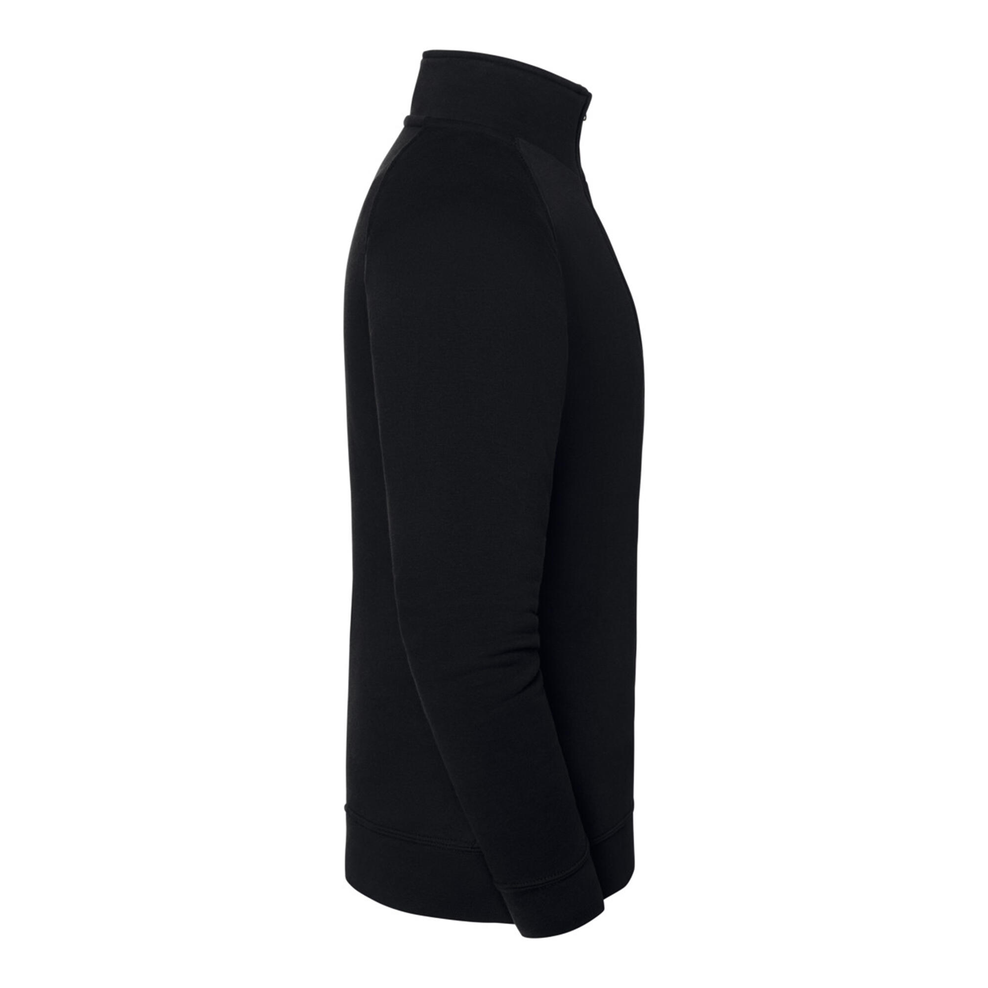 Mens Iconic Premium Quarter Zip Sweatshirt (Black) 3/3