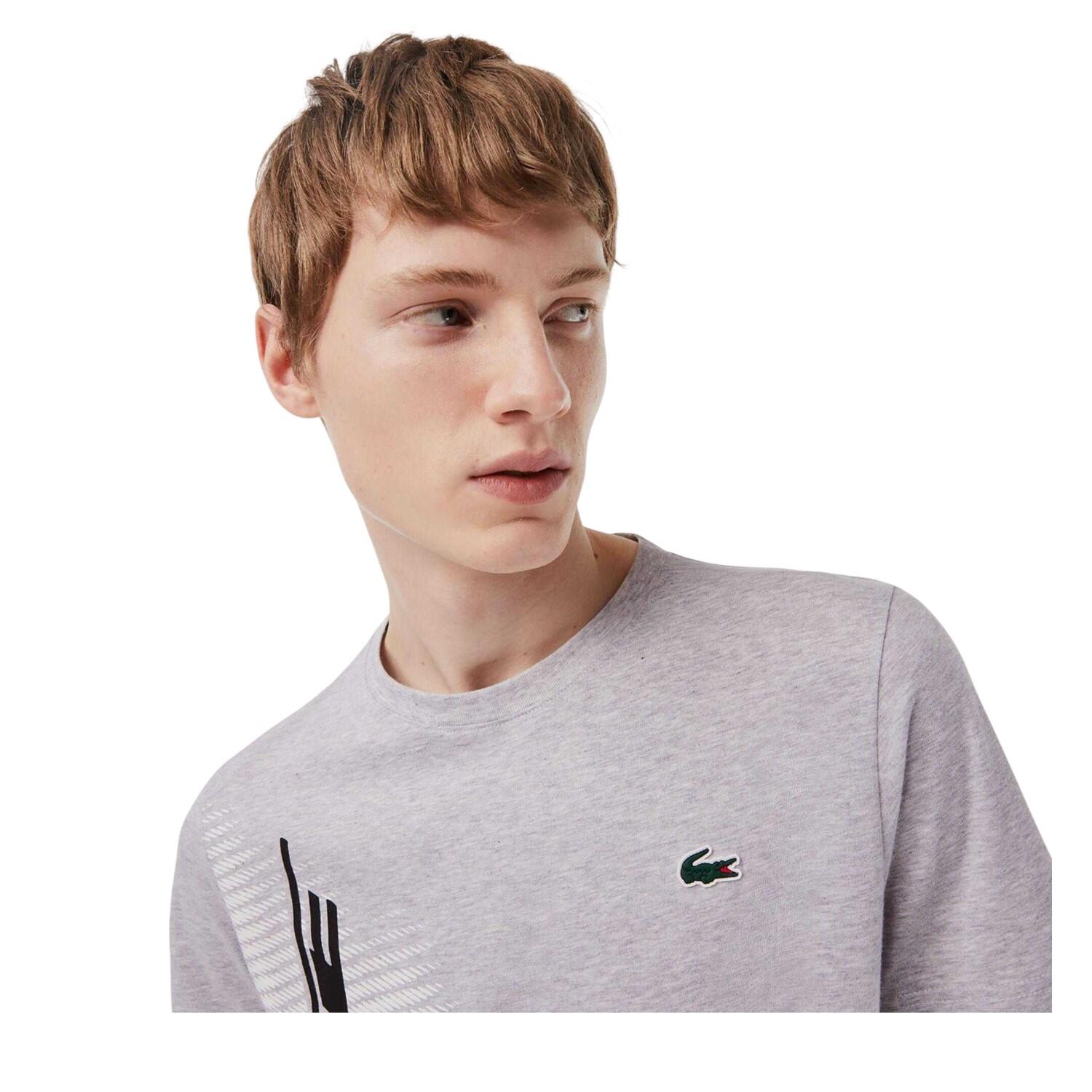 Maglietta Regolare Uomo Lacoste Grigio 3/4