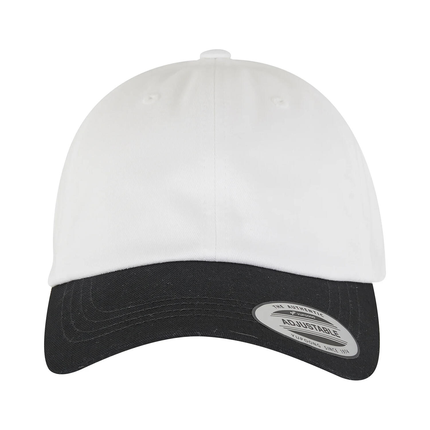BaseballMütze, Niedriges Profil, Baumwolltwill Damen und Herren Weiß/Schwarz 4/4