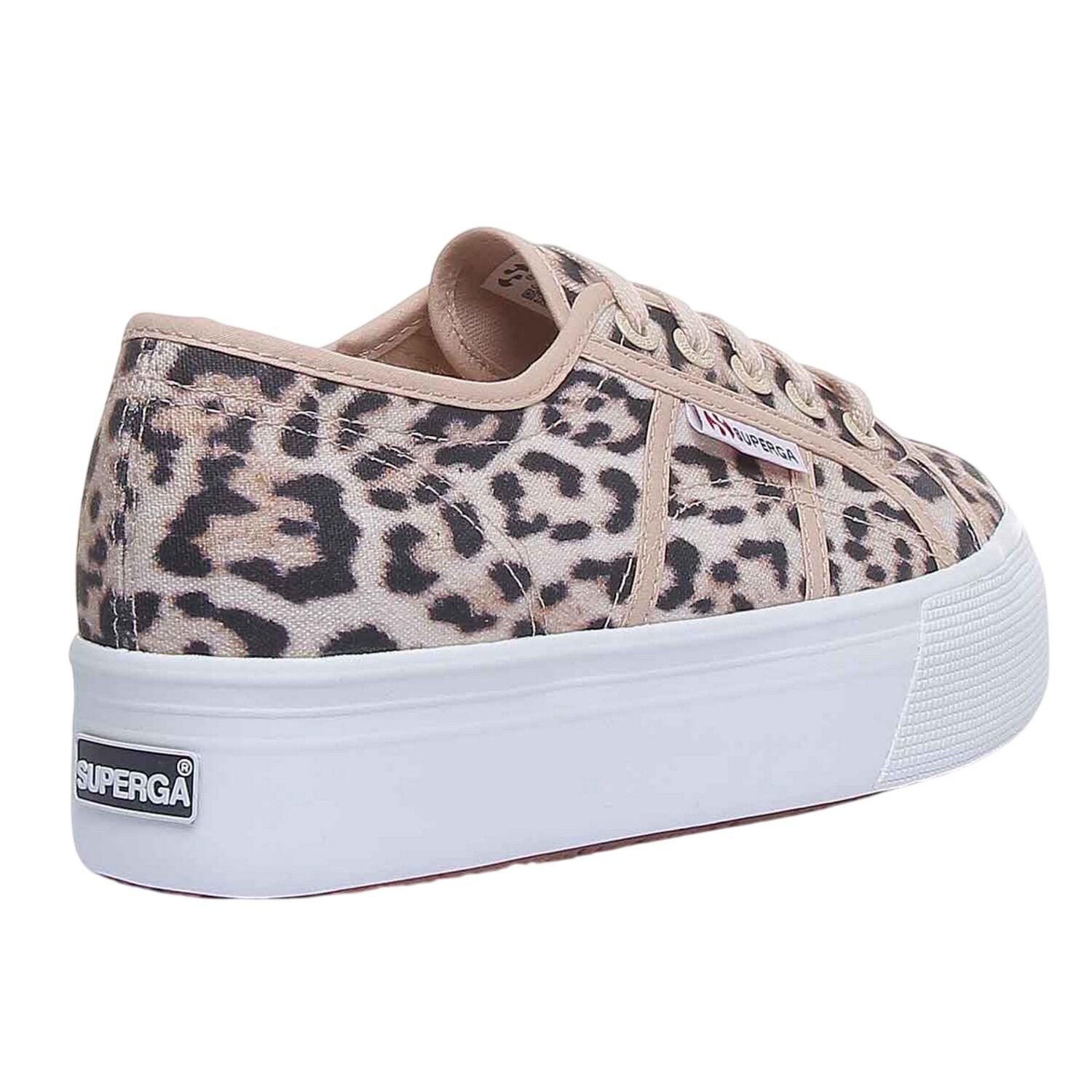 Baskets Motif/style Imprimé Jaguar Femme (Beige) 2/4