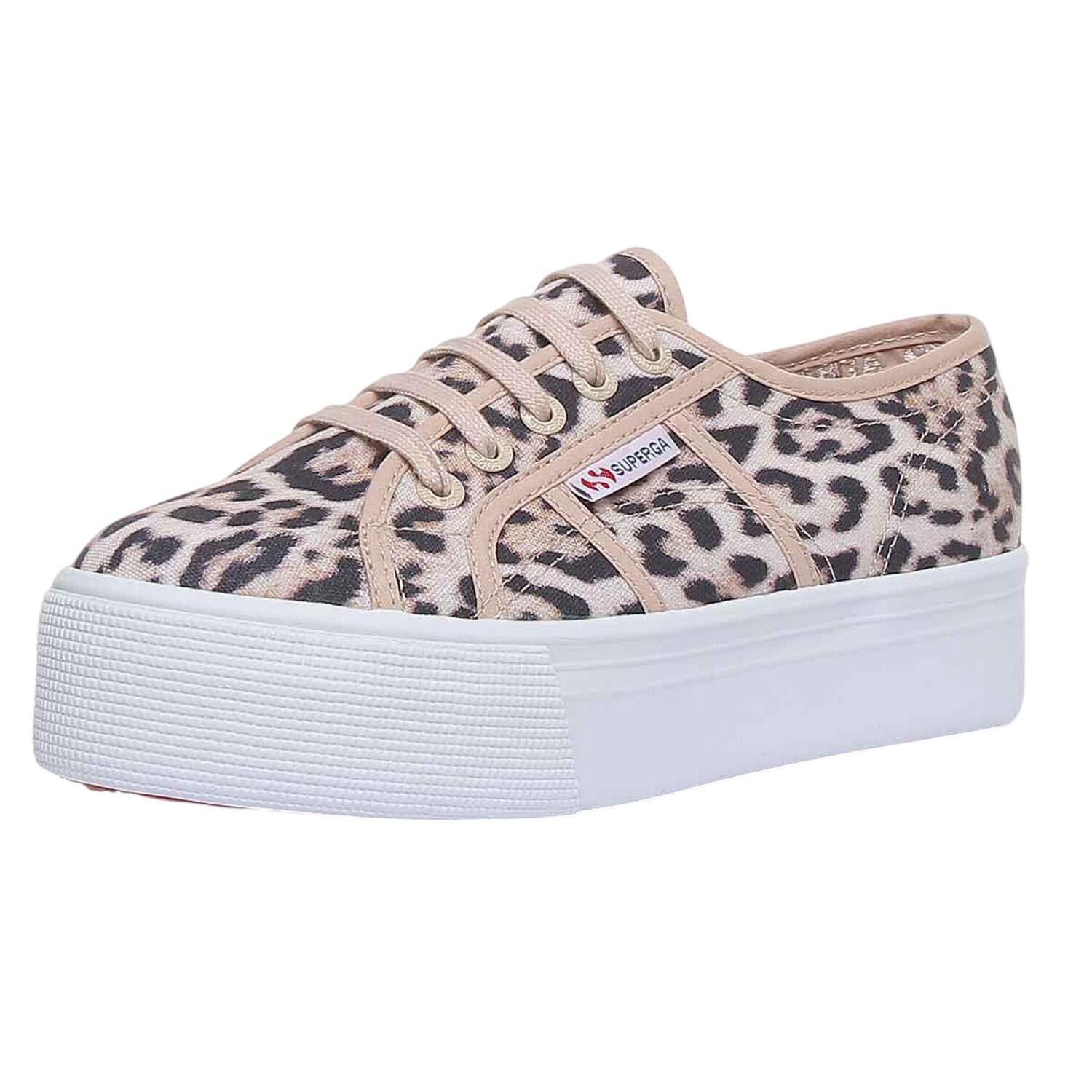 Baskets Motif/style Imprimé Jaguar Femme (Beige) 4/4