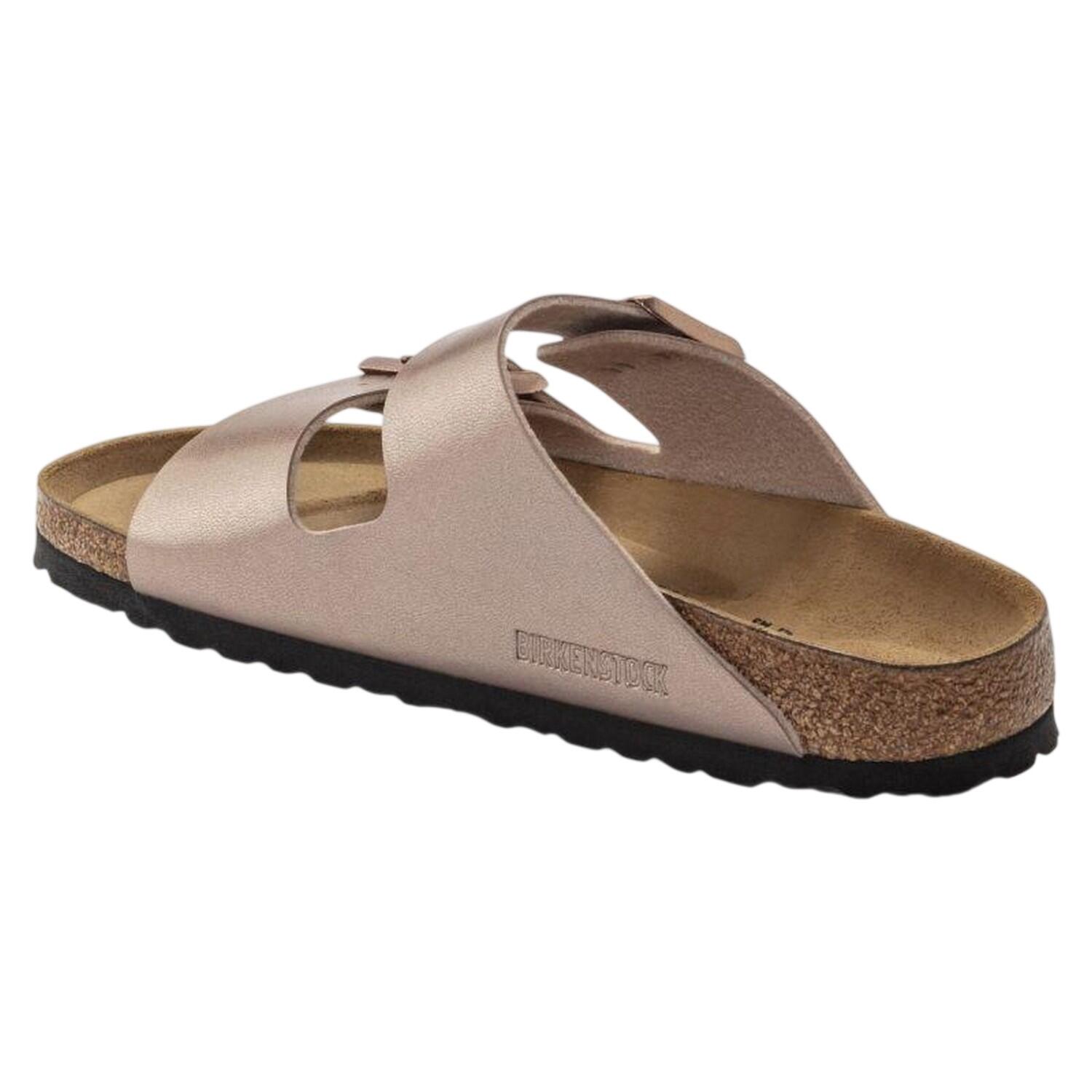 Dames Arizona Metallic Detail Suede Sandalen (Gouden) 2/6
