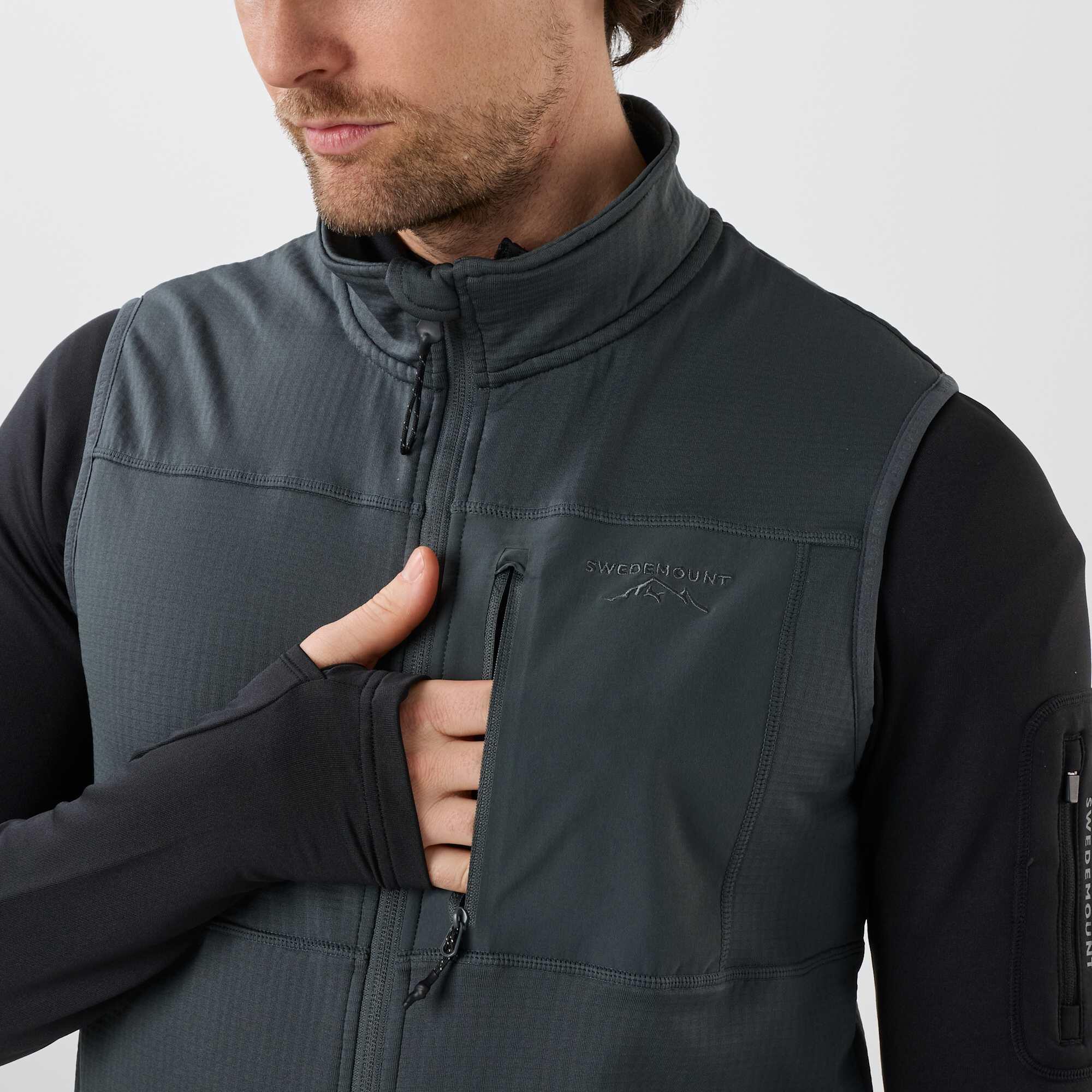 Men hiking outdoor vest breathable Trondheim Midlayer Full Zip Vest 5/7
