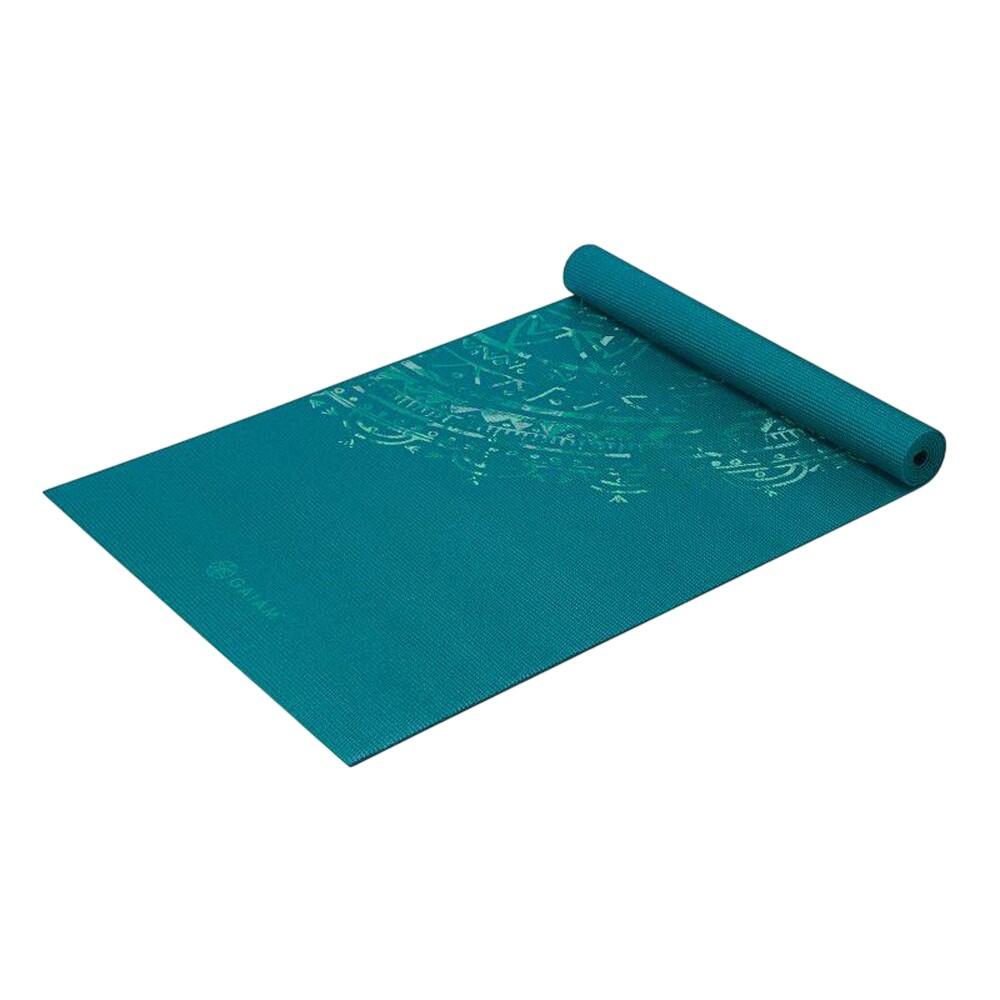 Tapis De Yoga Motif/style Mandala (Bleu Jade) Taille unique 3/4