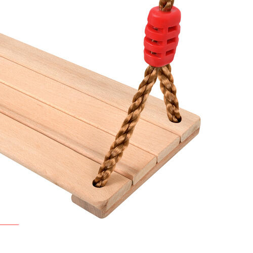 Leagan din lemn pentru copii, franghii reglabile 100-170 cm, 50 kg, 40 x 16 cm