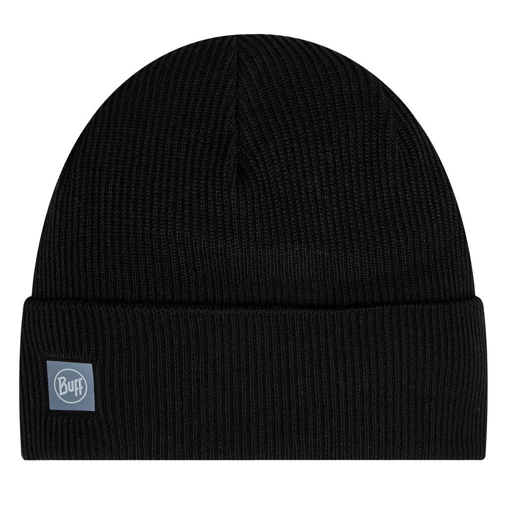 Unisex Adult Crossknit Beanie (Black)