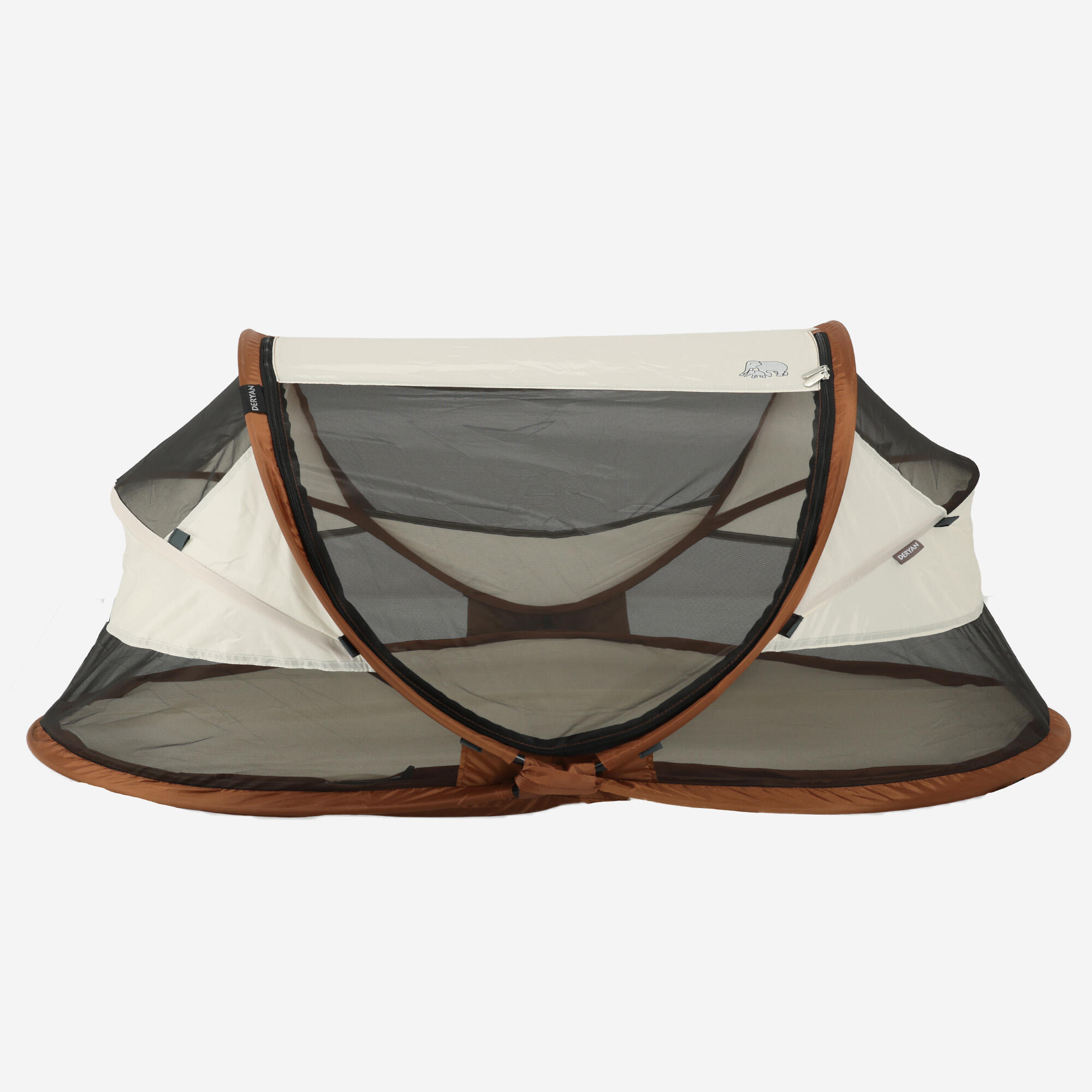 Lit de Camping Bébé Luxe – Matelas Autogonflant Inclus – Sable 2/3