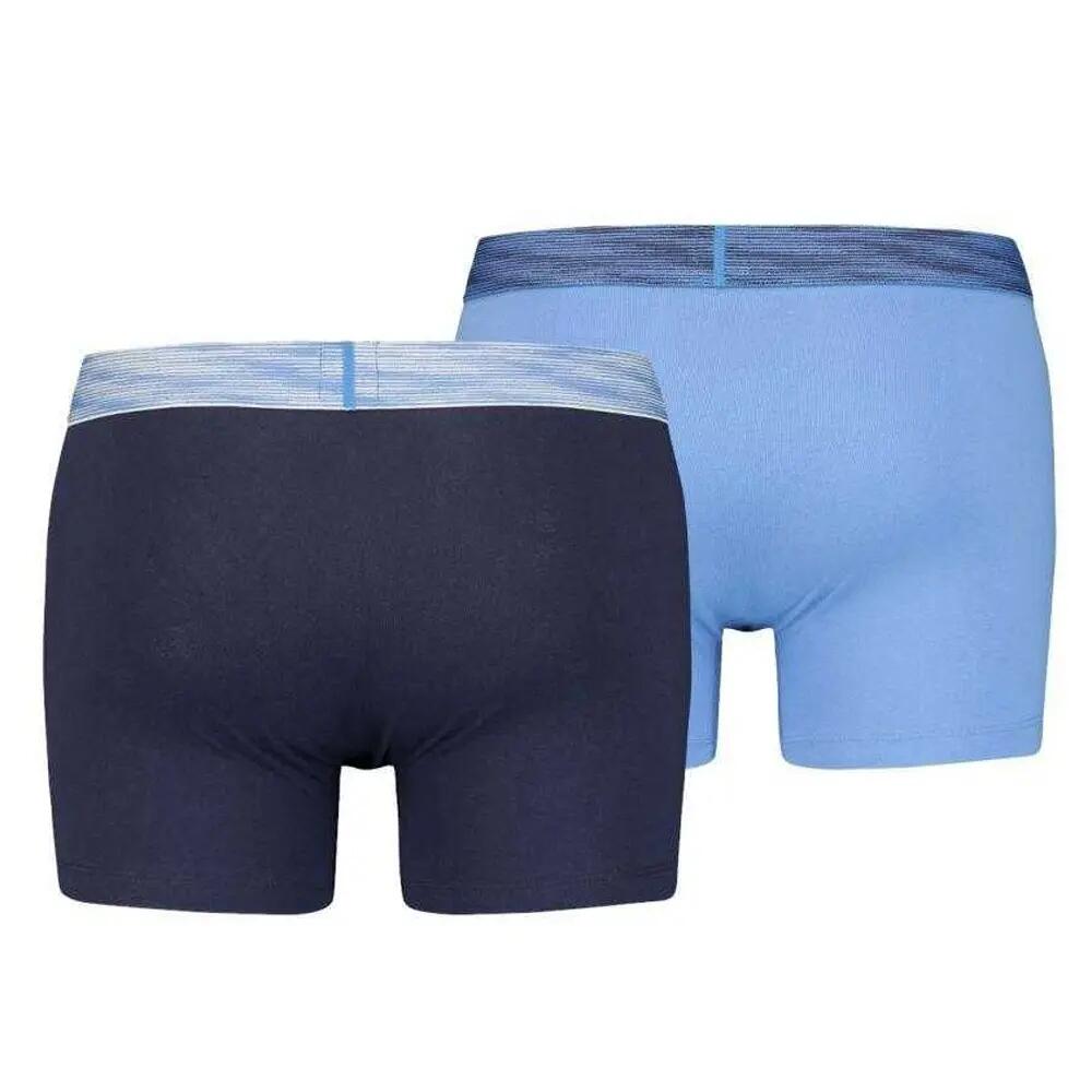Boxers Motif/style Logo Homme (Bleu Marine / Bleu) 2/2