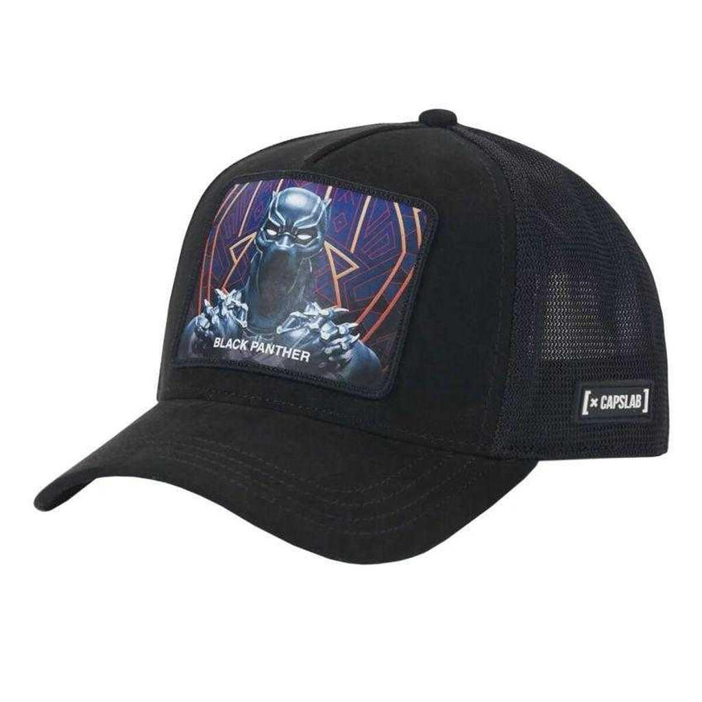 Mens Black Panther Trucker Cap (Black)