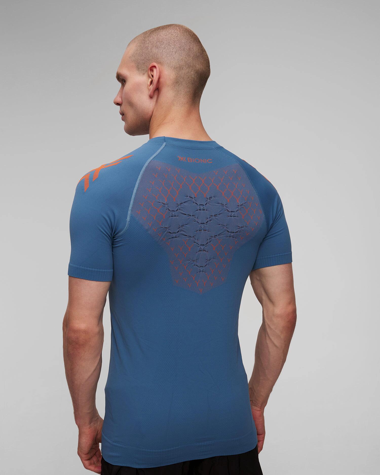 Koszulka biegowa męska X-Bionic Twyce Run Shirt SS Blue Orange 3/5